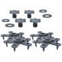 Eagle Klaw - Floor Mat Clips Set of Anti-Slip Fixing Retainers for Car Mats - Made in USA - Grey - Pack of 4 for 2 Mats (Without Cutter)