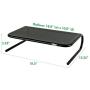 Allsop Large Metal Art Monitor Stand, 18-Inch wide platform holds 50 lbs with keyboard storage space - Black (30336)