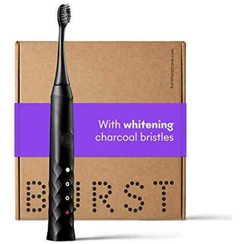 BURST Electric Toothbrush with Charcoal Sonic Toothbrush Head, Black