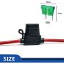 12 AWG Inline Fuse Holder - 12 Gauge Fuse Holder for 30A Blade Fuse (6 Pack)