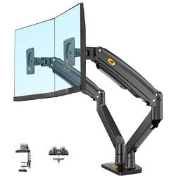 NB North Bayou Dual Monitor Desk Mount Stand Full Motion Swivel Computer Monitor Arm Fits 2 Screens up to 32 with Load Capacity 6.6~26.4lbs for Each Monitor F195A-B