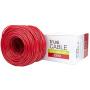 trueCABLE Cat6 Riser (CMR), 1000ft, Red, 23AWG 4 Pair Solid Bare Copper, 550MHz, ETL Listed, Unshielded Twisted Pair (UTP), Bulk Ethernet Cable
