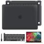 Batianda for MacBook Pro 13 Case 2020 M1 A2338 A2289 A2251 Model, Plastic Hard Shell Case with Keyboard Cover & Screen Protector for Newest Mac Pro13 inch Touch Bar, Matte Black