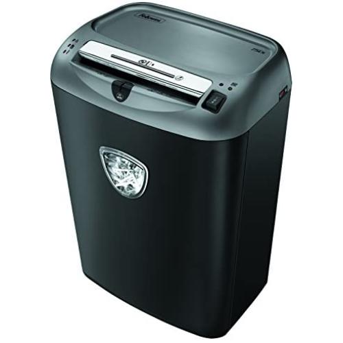 Fellowes Powershred 75Cs 12-Sheet Cross-Cut Paper and Credit Card Shredder with SafeSense Technology (4675701),Black