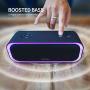 Bluetooth Speakers, DOSS SoundBox Pro Portable Wireless Bluetooth Speaker with 20W Stereo Sound, Active Extra Bass, Wireless Stereo Pairing, Multiple Colors Lights, IPX5, 20 Hrs Battery Life -Black