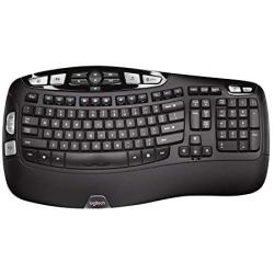 Logitech K350 Wireless Wave Keyboard with Unifying Wireless Technology - Black