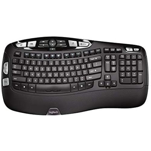 Logitech K350 Wireless Wave Keyboard with Unifying Wireless Technology - Black