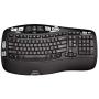 Logitech K350 Wireless Wave Keyboard with Unifying Wireless Technology - Black