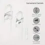Avantree E171 Sports Earbuds Wired with Microphone, Sweatproof Wrap Around Earphones with Over Ear Hook, in Ear Running Headphones for Workout Exercise Gym Compatible with iPhone, Cell Phones - White
