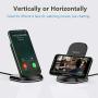 Yootech Wireless Charger,Qi-Certified 10W Max Wireless Charging Stand, Compatible with iPhone 12/12 Pro/SE 2020/11 Pro Max, Galaxy S21/S20/Note 10/Note 10 Plus/S10/S10 Plus(No AC Adapter)