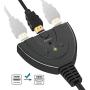 HDMI Switch,GANA Gold Plated 3-Port HDMI Switcher,Splitter, Supports Full HD1080p, 3D with High Speed Pigtail Cable