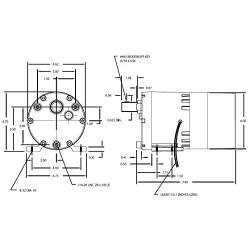 Dayton 1LPN2 AC Parallel Shaft Gear Motor, Degrees_Fahrenheit, to Volts, Amps, (