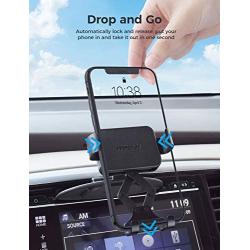 Mpow Car Phone Mount, Gravity Car Mount, Auto Lock and Auto Release CD Slot Phone Holder, One-Handed Operation Car Mount Compatible/w iPhone 12 12Mini 12 Pro 12Pro Max 11 Series Galaxy S10/20 Series