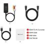 HDMI to RCA Converter, HDMI to Composite Video Audio Converter Adapter, HDMI to AV, Supports PAL/NTSC for PS4, Xbox, Switch, TV Stick, Roku, Blu-Ray, DVD Player,