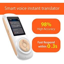 Smart Language Translator Device with WiFi or Hotspot 2.4 Inch Touch Screen Support 70 Languages Two Way Voice Translation for Travelling Learning Business Shopping(White)