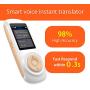 Smart Language Translator Device with WiFi or Hotspot 2.4 Inch Touch Screen Support 70 Languages Two Way Voice Translation for Travelling Learning Business Shopping(White)