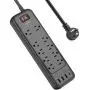 AiJoy Mountable Power Strip Surge Protector with 10 AC Outlets, 1 USB-C Port & 3 USB Ports, 10ft Extension Cord with Flat Plug, 1875W/15A, 1720Joules, Charging Station for Home, Dorm and Office