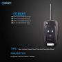 ECCPP Pack of 1 Uncut Key Fob Keyless Entry Remote fit for 2010-2016 for Camaro/for Cruze/for Equinox/for Malibu OHT01060512