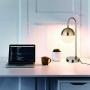 Nocolliny Dimmable Touch Lamp with USB Port, Modern Brass Design