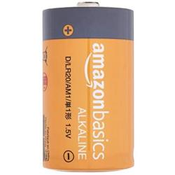 Amazon Basics 24 Pack D Cell All-Purpose Alkaline Batteries, 5-Year Shelf Life, Easy to Open Value Pack