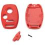 Cutting Not Required - 2 Replacement Key Fob Keyless Entry Remote Shell Case for Honda Civic/Accord/CR-V/Fit/Odyssey/Pilot/Ridgeline/CR-Z Car Key Fob Cover (2+1 Button, 2pc Red)