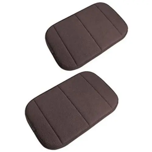 2 Pack Portable Computer Elbow Wrist Pad, Hatisan Premium Memory Cotton Desktop Keyboard Arm Rest Support Mat for Office Home Laptops - More Comfort & Less Strain(7.9 x 11.8）(Brown)