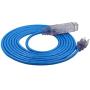 Clear Power 15 ft 3 Outlet Heavy Duty Extreme Cold Weather Engine Block Heater Outdoor Extension Cord 16/3 SJTW, -50°C with Flashing Power Light, Blue, 3 Prong Grounded Plug, CP10098