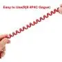 Telephone Phone Handset Cable Cord,Uvital Coiled Length 0.72 to 6 Feet Uncoiled Landline Phone Handset Cable Cord RJ9/RJ10/RJ22 4P4C(Red,2 PCS)