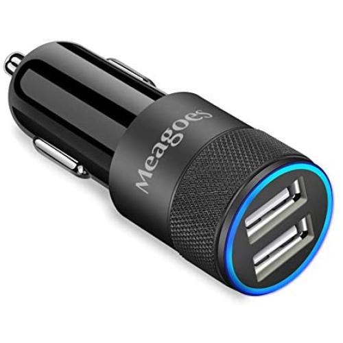 Meagoes USB C Car Charger, Dual Port Type C Fast Charging Adapter Compatible with Samsung Galaxy S21/Ultra/Plus/S20/S10/Plus/S9/S8/Note 20/10/9/8/A20/A50/A70/A10e/A51/A71, LG, Moto Android Phone