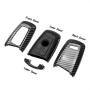 TANGSEN Smart Key Fob Case for BMW 1 3 4 5 6 7 Series GT3 GT5 M5 M6 X3 X4 3 4 Button Keyless Entry Remote Personalized Protective Cover Plastic Carbon Fiber Pattern Black Silicone