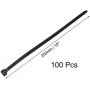 Fixson Multi-Purpose Self-Locking Cable Ties Nylon Zip Wire Tie-Wraps (100 Piece) 10-Inch Cable-Tie Color Black (45-LB Strength)