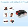 5.0Ah Replacement for Black and Decker 20V Lithium ion Battery LBX20 LBXR20 LBXR2020 LBXR20-OPE LB2X4020-OPE High Capacity 1Pack Forrat