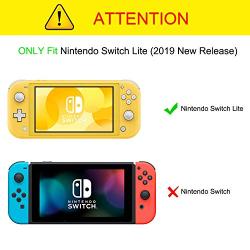 Fintie Carry Case for Nintendo Switch Lite 2019 - [Shockproof] Hard Shell Protective Cover Bag with 15 Game Card/2 Micro SD Card Slots, Inner Pocket for Switch Lite Console & Accessories, Dont Touch