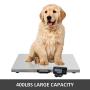Happybuy Digital Livestock Scale 400Lbs x 0.2Lbs, Pet Vet Scale Large Platform 20.5x16.5 Inch, Stainless Steel Industrial Floor Scale Postal, Shipping Scale, Pig Scale, Dog Weight Scale