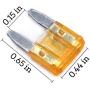 100 Pack Auto Fuses 5 AMP APM/ATM 32V Mini Blade Style Fuses 5A Short Circuit Protection Car Fuse