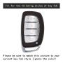 TANGSEN Smart Key Fob Case for HYUNDAI ELANTRA GT TUCSON 4 Button Keyless Entry Remote Black Carbon Fiber Pattern ABS Blue Silicone Cover