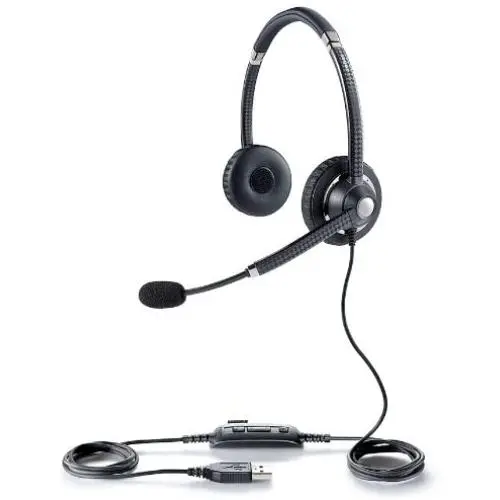 Jabra UC VOICE 750 MS Duo (Dark) Lync Optimized Corded Headset for Softphone