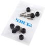 SDTC Tech 16-Pack Rubber Feet with Built in Stainless Steel Washer, Round Non-Slip Furniture Pads (25x20x13mm / D1xD2xH) with Screws for Cutting Board, Electronics, Amps, Cabinet, Chairs etc.