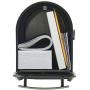 Gibraltar Mailboxes Franklin Medium Capacity Galvanized Steel Black, Post-Mount Mailbox, FM110B00