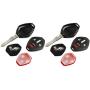 Key Fob Keyless Entry Uncut Remote Shell Case & Pad fits Mitsubishi 2007-2012 Eclipse / 2007-2012 Galant / 2007-2015 Lancer, Set of 2