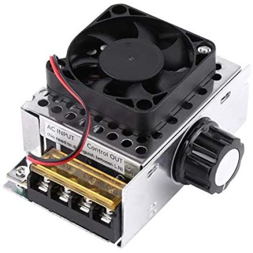 4000W SCR Electronic Voltage Regulator Dimmer Temperature Controller Motor Speed Controlling Module Board with Cooling Fan