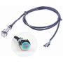 KNACRO 16mm Chassis Switch Metal Button Switch with 100CM 3.3FT Extension Cable Blue Ring LED Suitable for DIY Computer Switch and Restart Button(Ring, Blue)