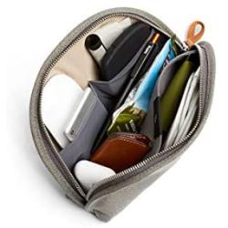 Bellroy Classic Pouch (EDC Zipper Travel Pouch, Water-resistant Woven Fabric, Holds Pencils, Pens, Tech & Personal Items, Internal Mesh Pockets) - Limestone