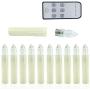 EuroFone LED Christmas Candlea Multi-Function Electronic Control LED Candle Light, 10pcs / Set (Warm White-Ivory)