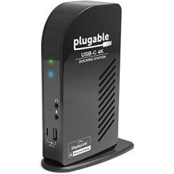 Plugable USB-C 4K Triple Display Docking Station with Charging Support for Specific USB-C and Thunderbolt 3 Windows and Mac Systems (1x HDMI and 2x DisplayPort++ Outputs, 5x USB Ports, 60W USB PD)