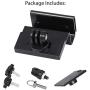 Wasserstein Gutter Mount Compatible with Ring, Arlo, Blink, Reolink Cams & Compatible Solar Panels (1 Pack, Black)
