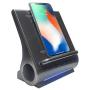Azpen Dockall D108 Fast Wireless Charging Dock W/Bluetooth Speakers, Gray