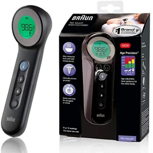Braun No Touch 3-in-1 Thermometer -  Touchless Thermometer for Adults, Babies, Toddlers and Kids – Fast, Reliable, and Accurate Results