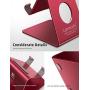 Lamicall Cell Phone Stand, Phone Dock : Cradle, Holder, Stand, Compatible with Phone 12 Mini 11 Pro Xs Xs Max Xr X 8 7 6 6s Plus 5 5s 5c All Android Smartphone Charging, Accessories Desk - Red