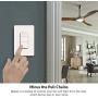 Smart Ceiling Fan Control and Dimmer Light Switch, Neutral Wire Needed, Treatlife Single Pole Wi-Fi Light Switch Fan Speed Control, Works with Alexa/Google Home, Smart Home Remote Control (1PACK)
